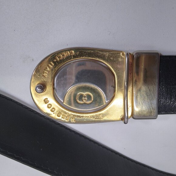 Vintage Gucci Reversible GG Black Brown Leather Belt - Picture 11 of 15
